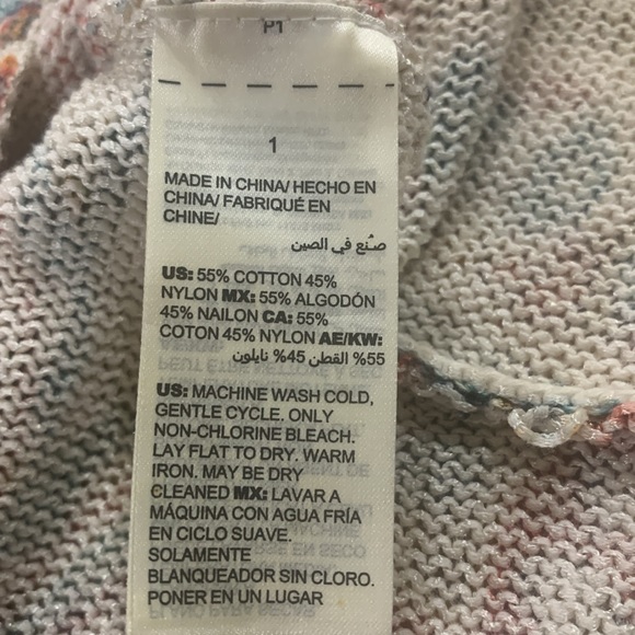 Chico’s size 1 ( large/medium) see measurements colorful light weight sweater. - Picture 4 of 12